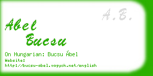 abel bucsu business card